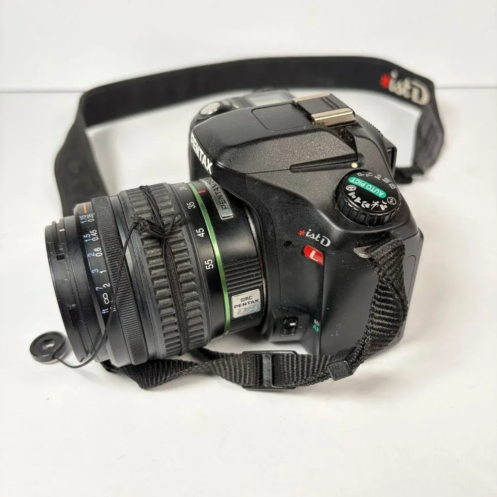 AS IS Pentax ist DL DSLR Camera w/ Pentax DA 18-55mm AL Lens & Strap For Parts